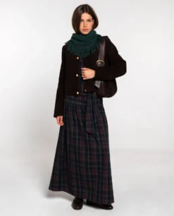 PAÑUELO MINIMAL CRUSH · VERDE -[品牌] Ventas THE-ARE panuelo verde punto flecos mujer the are 3 scaled