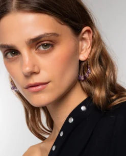 PENDIENTES GLOW DOTS · MALVA