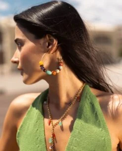 PENDIENTES ARO MARAMBA · MULTICOLOR