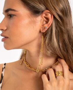 PENDIENTES SANDS · BAÑO ORO