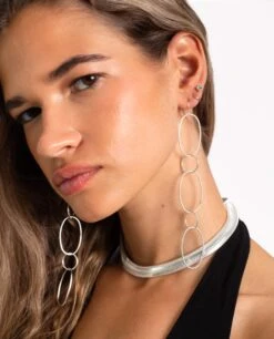 PENDIENTES JOIN ME · BAÑO PLATA -[品牌] Ventas THE-ARE pendientes eslabones plata textura complementos mujer the are 300aad67 e09a 4d3c 8c64 4d2ac3177b8b