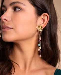 PENDIENTES DAISY COLORS · BAÑO ORO