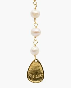 PENDIENTES DREAM PEARLS · BAÑO ORO -[品牌] Ventas THE-ARE pendientes perlas largos dorados mujer eventos the are 1