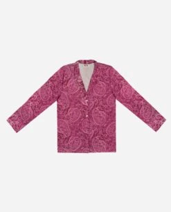 PIJAMA LITTLE PLEASURES · CAMISA LARGA -[品牌] Ventas THE-ARE pijama burdeos estampado paisley camisero largo mujer the are 2