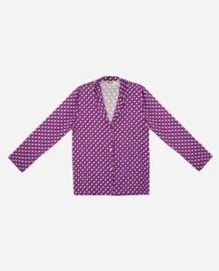 PIJAMA SILKY PILLOWS · CAMISA LARGA -[品牌] Ventas THE-ARE pijama morado estampado geometrico largo camisero bonito mujer the are 2