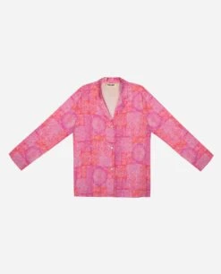 PIJAMA MARSHMALLOW · CAMISA LARGA -[品牌] Ventas THE-ARE pijama rosa coral patchwork estampado camisero largo bonito mujer the are