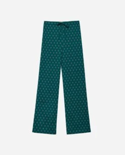 PIJAMA GREEN SUITE · PANTALÓN LARGO -[品牌] Ventas THE-ARE pijama verde estampado geometrico camisero bonito mujer the are 2
