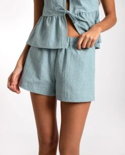 SHORT SUNNY HUNNY · MENTA -[品牌] Ventas THE-ARE short cuadros vichy verde menta conjunto mujer the are eci img 2