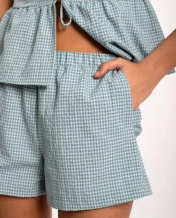 SHORT SUNNY HUNNY · MENTA -[品牌] Ventas THE-ARE short cuadros vichy verde menta conjunto mujer the are eci img 4