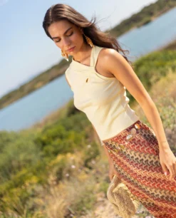 TOP SLOW COOL · AMARILLO -[品牌] Ventas THE-ARE top asimetrico amarillo mujer the are 4 scaled