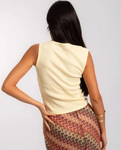 TOP SLOW COOL · AMARILLO -[品牌] Ventas THE-ARE top asimetrico amarillo mujer the are eci img 2 scaled