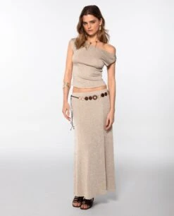 TOP EVENING BREEZE · DORADO -[品牌] Ventas THE-ARE top asimetrico dorado brillo conjunto elegante fiesta mujer the are 8