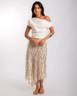 TOP SOFT REBEL · BLANCO -[品牌] Ventas THE-ARE top blanco asimetrico ajustado cintura mujer the are eci img 4