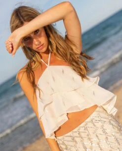 TOP NIGHT BLOOM · BLANCO