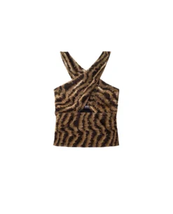 TOP BE MY GUEST · NEGRO Y DORADO -[品牌] Ventas THE-ARE top brillo jacquard punto lurex multiposicion tirantes mujer the are eci img 5 scaled