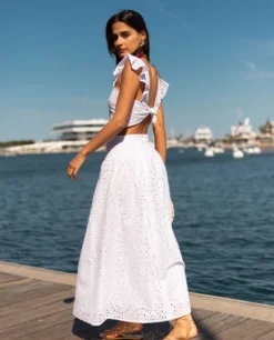 FALDA WISH YOU WERE · BLANCO -[品牌] Ventas THE-ARE top calado blanco lazada detras mujer the are 1 scaled