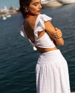 TOP WISH YOU WERE · BLANCO -[品牌] Ventas THE-ARE top calado blanco lazada detras mujer the are 3