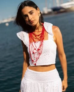 TOP WISH YOU WERE · BLANCO -[品牌] Ventas THE-ARE top calado blanco lazada detras mujer the are 4