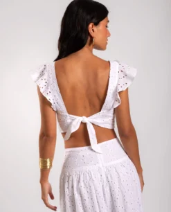 TOP WISH YOU WERE · BLANCO -[品牌] Ventas THE-ARE top calado blanco lazada detras mujer the are eci img 2 scaled