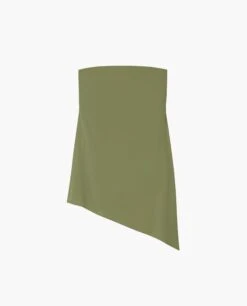 TOP ALGECIRAS · CAQUI -[品牌] Ventas THE-ARE top caqui elegante palabra honor elastico asimetrico conjunto invitada mujer the are eci img 5