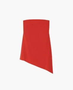 TOP ALGECIRAS · CORAL -[品牌] Ventas THE-ARE top coral elegante palabra honor elastico asimetrico conjunto invitada mujer the are eci img 5