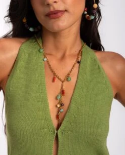 COLLAR SALSA · MULTICOLOR DORADO -[品牌] Ventas THE-ARE top cuello halter verde punto mujer the are eci img 3 e70f6d31 37fd 401b b9ce 9c4d04a69dbd