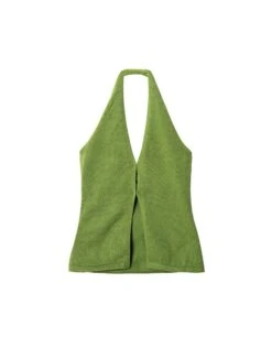 TOP ISLAND SPIRIT · VERDE -[品牌] Ventas THE-ARE top cuello halter verde punto mujer the are eci img 5