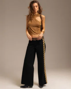 JEANS OASIS · NEGRO -[品牌] Ventas THE-ARE top dorado asimetrico foulard mujer the are 02 1 scaled