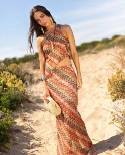 TOP CORAL SOUL · ESTAMPADO -[品牌] Ventas THE-ARE top estampado asimetrico brillos conujnto mujer the are 4 1