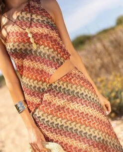 TOP CORAL SOUL · ESTAMPADO -[品牌] Ventas THE-ARE top estampado asimetrico brillos conujnto mujer the are 5 1