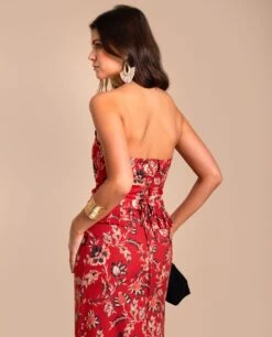 TOP VEGA · ESTAMPADO -[品牌] Ventas THE-ARE top estampado flores rojo corpino conjunto invitada mujer the are eci img 2