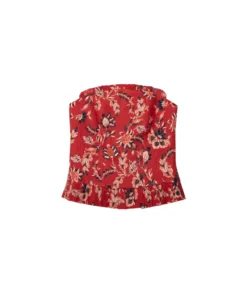 TOP VEGA · ESTAMPADO -[品牌] Ventas THE-ARE top estampado flores rojo corpino conjunto invitada mujer the are eci img 5 scaled