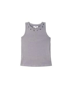 TOP CHILL ICON · GRIS -[品牌] Ventas THE-ARE top gris basico detalles metalicos mujer the are eci img 5