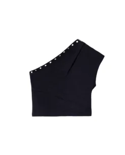 TOP THAT GIRL · NEGRO -[品牌] Ventas THE-ARE top negro asimetrico detalles metalicos mujer the are eci img 5 scaled
