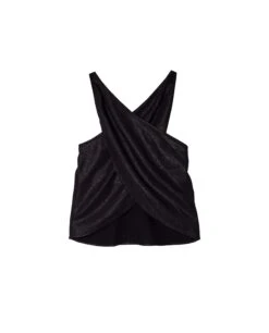 TOP NEVER LATE · NEGRO -[品牌] Ventas THE-ARE top negro brillante escote cruzado conjunto mujer the are eci img 5