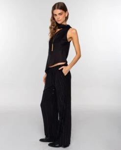 TOP MOONLIT · NEGRO -[品牌] Ventas THE-ARE top negro escote asimetico lazada mujer the are 1