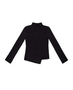 TOP CITY CHARM · NEGRO -[品牌] Ventas THE-ARE top negro punto asimetrico cuello alto manga larga mujer the are eci img 5