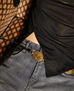 TOP EVENING MEMORIES · NEGRO -[品牌] Ventas THE-ARE top negro punto manga larga asimetria mujer the are 3 scaled