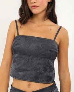 TOP NIGHT CONFESSIONS · PLOMO -[品牌] Ventas THE-ARE top plata metalizado tirantes escote recto fiesta mujer the are 1 547d959d 639d 43a2 b69d 44f6161b4ffe