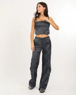 TOP NIGHT CONFESSIONS · PLOMO -[品牌] Ventas THE-ARE top plata metalizado tirantes escote recto fiesta mujer the are 3