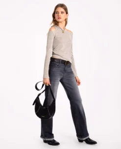 TOP SHINE BRIGHT · BEIGE -[品牌] Ventas THE-ARE top punto beige brillo manga larga lurex fiesta mujer the are scaled