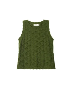TOP BREEZY SOUL · VERDE -[品牌] Ventas THE-ARE top punto calado verde sin mangas mujer the are eci img 5 scaled