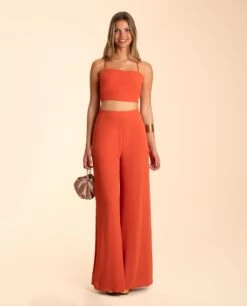 TOP MARGARITA · TERRACOTA -[品牌] Ventas THE-ARE top terracota tirantes ajustado eventos mujer the are 3