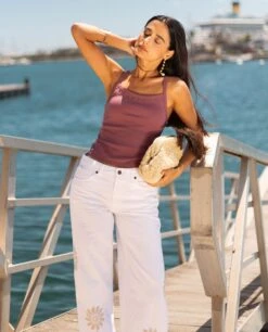 TOP LOST IN SUN · BLUSH -[品牌] Ventas THE-ARE top tirantes blush tachuelas doradas mujer the are 2