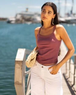 TOP LOST IN SUN · BLUSH -[品牌] Ventas THE-ARE top tirantes blush tachuelas doradas mujer the are 4