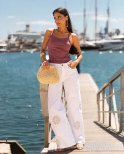 TOP LOST IN SUN · BLUSH -[品牌] Ventas THE-ARE top tirantes blush tachuelas doradas mujer the are 5