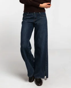 JEANS TEXT ME LATER · AZUL -[品牌] Ventas THE-ARE vaquero tiro medio costura lateral abertura en el bajo mujer the are eci img 2 scaled