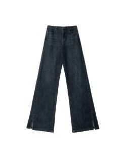 JEANS TEXT ME LATER · AZUL -[品牌] Ventas THE-ARE vaquero tiro medio costura lateral abertura en el bajo mujer the are eci img 5