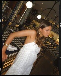 VESTIDO MATILDE · BLANCO -[品牌] Ventas THE-ARE vestido corto blanco bordado tirantes flores volante mujer the are 1