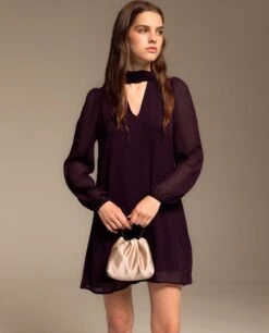 VESTIDO CAYETANA · CIRUELA